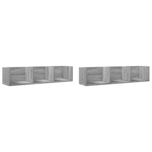 vidaXL Wall Cabinets 2 pcs Grey Sonoma 75x18x16.5 cm Engineered Wood