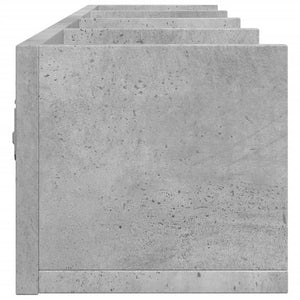 vidaXL Wall Cabinet Concrete Grey 99x18x16.5 cm Engineered Wood