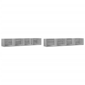 vidaXL Wall Cabinets 2 pcs Grey Sonoma 99x18x16.5 cm Engineered Wood