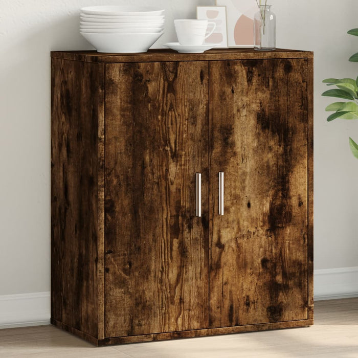 vidaXL Sideboard Smoked Oak 60x31x70 cm Engineered Wood