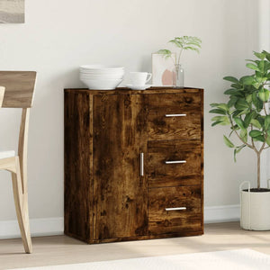 vidaXL Sideboard Smoked Oak 60x31x70 cm Engineered Wood