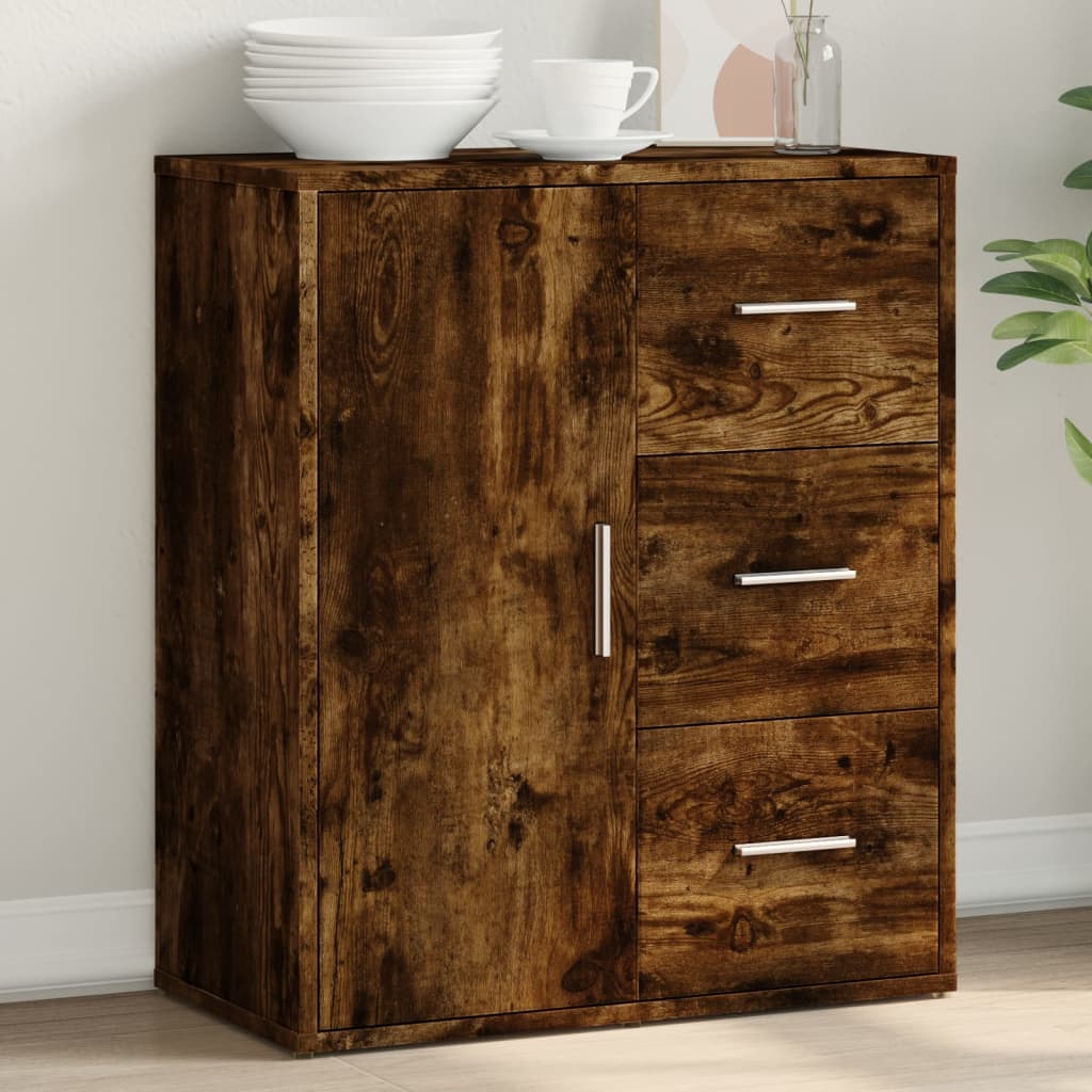 vidaXL Sideboard Smoked Oak 60x31x70 cm Engineered Wood