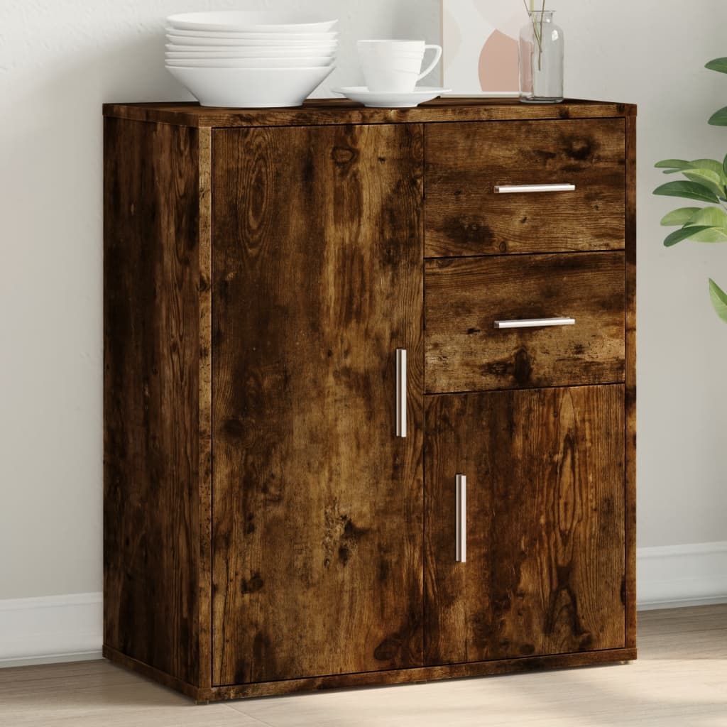 vidaXL Sideboard Smoked Oak 60x31x70 cm Engineered Wood