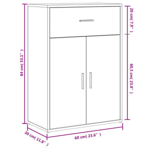 vidaXL Sideboard Grey Sonoma 60x30x84 cm Engineered Wood