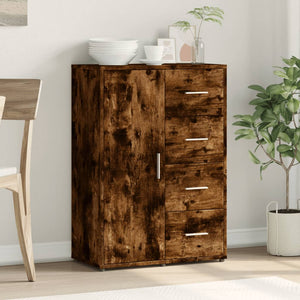 vidaXL Sideboard Smoked Oak 60x31x84 cm Engineered Wood