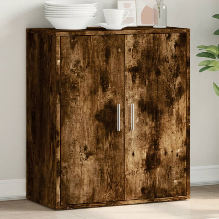 vidaXL Sideboard Smoked Oak 79x38x80 cm Engineered Wood