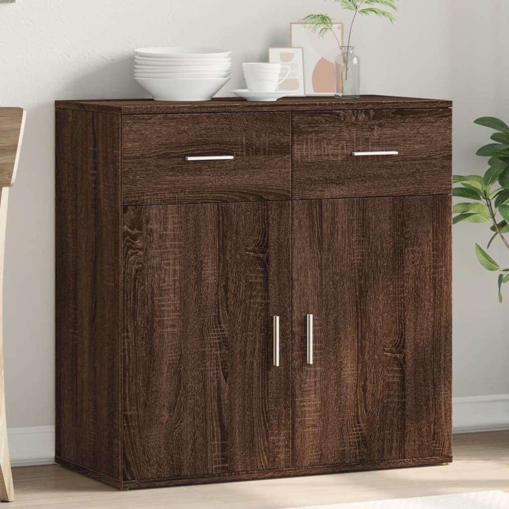 vidaXL Sideboard Brown Oak 79x38x80 cm Engineered Wood