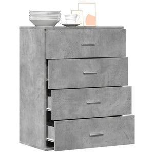 vidaXL Sideboard Concrete Grey 60x39x80 cm Engineered Wood