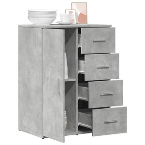 vidaXL Sideboard Concrete Grey 59x39x80 cm Engineered Wood