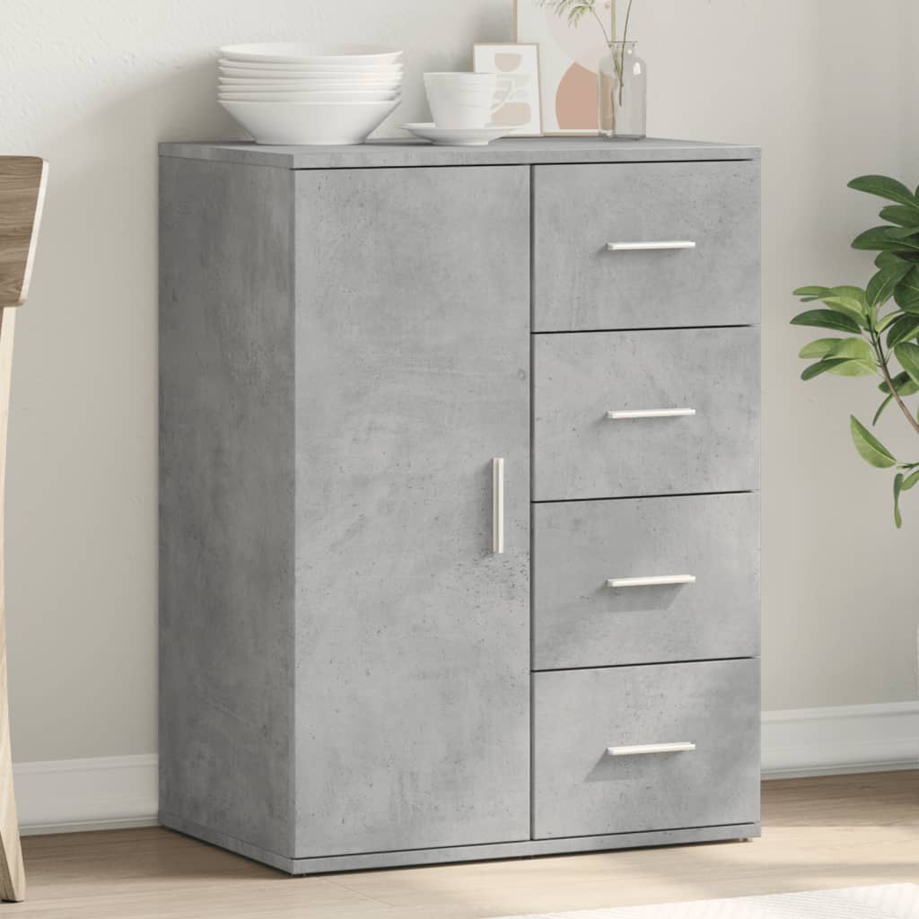 vidaXL Sideboard Concrete Grey 59x39x80 cm Engineered Wood