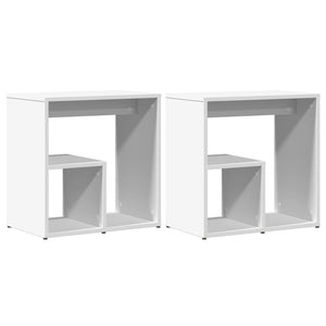 vidaXL Side Tables 2 pcs White 50x30x50 cm Engineered Wood