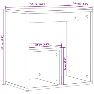 vidaXL Side Tables 2 pcs White 50x30x50 cm Engineered Wood