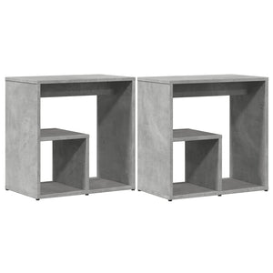 vidaXL Side Tables 2 pcs Concrete Grey 50x30x50 cm Engineered Wood