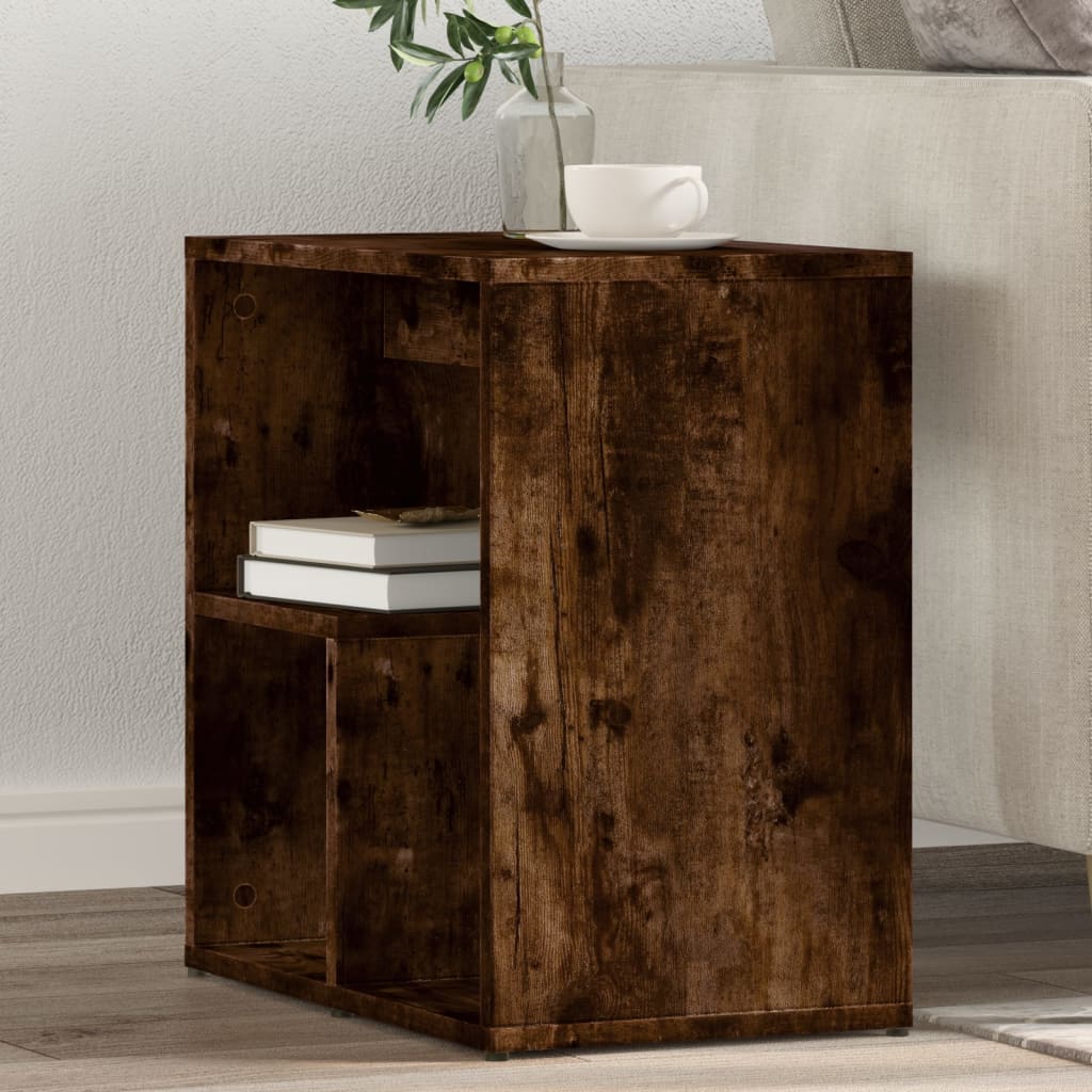 vidaXL Side Tables 2 pcs Smoked Oak 50x30x50 cm Engineered Wood