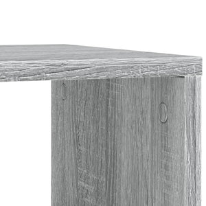 vidaXL Side Table with Wheels Grey Sonoma 50x30x55 cm Engineered Wood