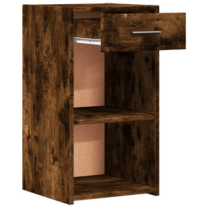 vidaXL Bedside Cabinet Smoked Oak 35x34x65 cm Engineered Wood