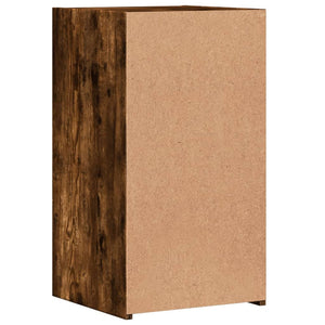 vidaXL Bedside Cabinet Smoked Oak 35x34x65 cm Engineered Wood