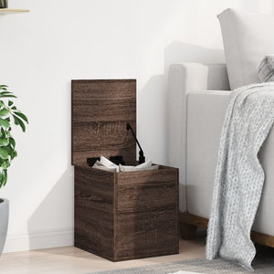 vidaXL Storage Box Brown Oak 30x35x35 cm Engineered Wood