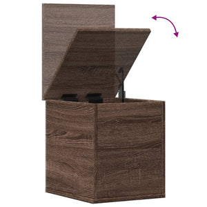 vidaXL Storage Box Brown Oak 30x35x35 cm Engineered Wood