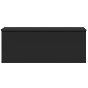 vidaXL Storage Box Black 90x35x35 cm Engineered Wood