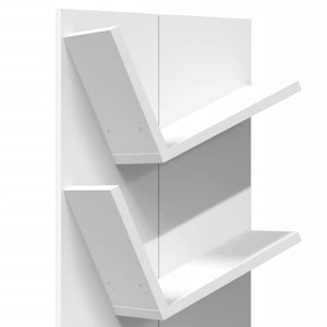 vidaXL Wall Bookshelf 4-Tier White 33x16x90 cm