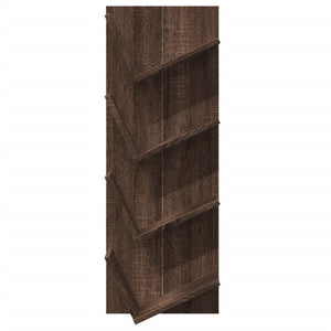 vidaXL Wall Bookshelf 4-Tier Brown Oak 33x16x90 cm