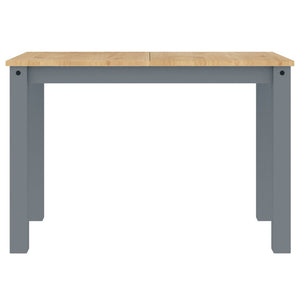 vidaXL Dining Table Panama Grey 117x60x75 cm Solid Wood Pine