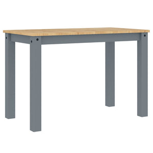 vidaXL Dining Table Panama Grey 117x60x75 cm Solid Wood Pine