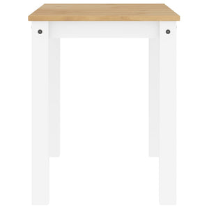 vidaXL Dining Table Panama White 117x60x75 cm Solid Wood Pine