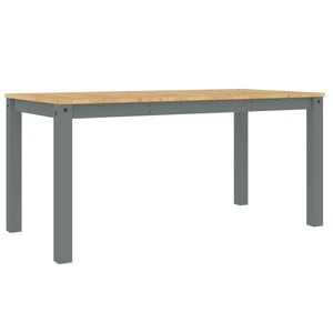 vidaXL Dining Table Panama Grey 160x80x75 cm Solid Wood Pine