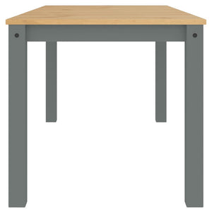 vidaXL Dining Table Panama Grey 160x80x75 cm Solid Wood Pine