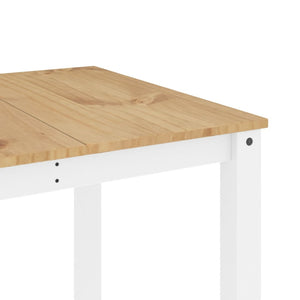 vidaXL Dining Table Panama White 180x90x75 cm Solid Wood Pine