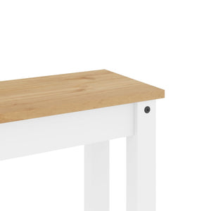 vidaXL Dining Bench Panama White 105x30x45 cm Solid Wood Pine