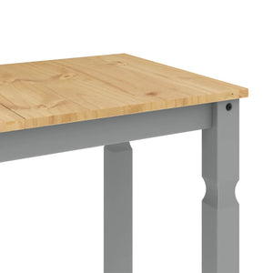 vidaXL Dining Table Corona Grey 112x60x75 cm Solid Wood Pine