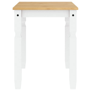 vidaXL Dining Table Corona White 112x60x75 cm Solid Wood Pine