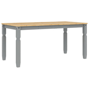 vidaXL Dining Table Corona Grey 160x80x75 cm Solid Wood Pine