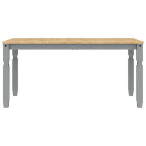 vidaXL Dining Table Corona Grey 160x80x75 cm Solid Wood Pine