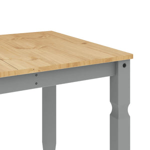 vidaXL Dining Table Corona Grey 160x80x75 cm Solid Wood Pine