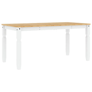 vidaXL Dining Table Corona White 160x80x75 cm Solid Wood Pine