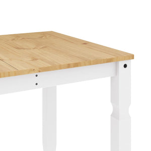 vidaXL Dining Table Corona White 160x80x75 cm Solid Wood Pine