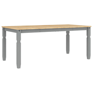 vidaXL Dining Table Corona Grey 180x90x75 cm Solid Wood Pine