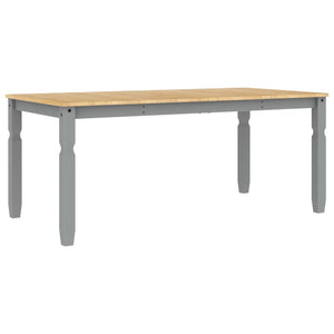 vidaXL Dining Table Corona Grey 180x90x75 cm Solid Wood Pine