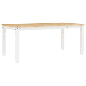 vidaXL Dining Table Corona White 180x90x75 cm Solid Wood Pine