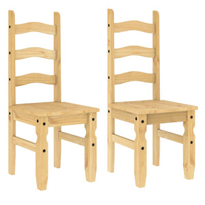 vidaXL Dining Chairs 2 pcs Corona 42x47x107 cm Solid Wood Pine