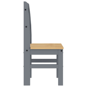 vidaXL Dining Chairs 2 pcs Grey 40x46x99 cm Solid Wood Pine