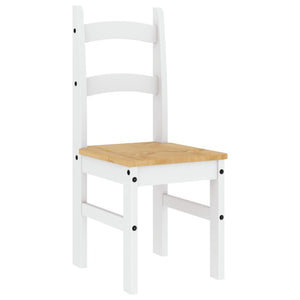 vidaXL Dining Chairs 2 pcs White 40x46x99 cm Solid Wood Pine