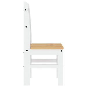 vidaXL Dining Chairs 2 pcs White 40x46x99 cm Solid Wood Pine