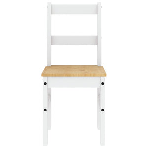 vidaXL Dining Chairs 2 pcs Panama White 40x46x90 cm Solid Wood Pine