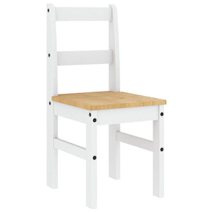 vidaXL Dining Chairs 2 pcs Panama White 40x46x90 cm Solid Wood Pine