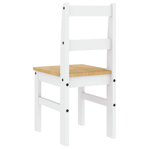 vidaXL Dining Chairs 2 pcs Panama White 40x46x90 cm Solid Wood Pine